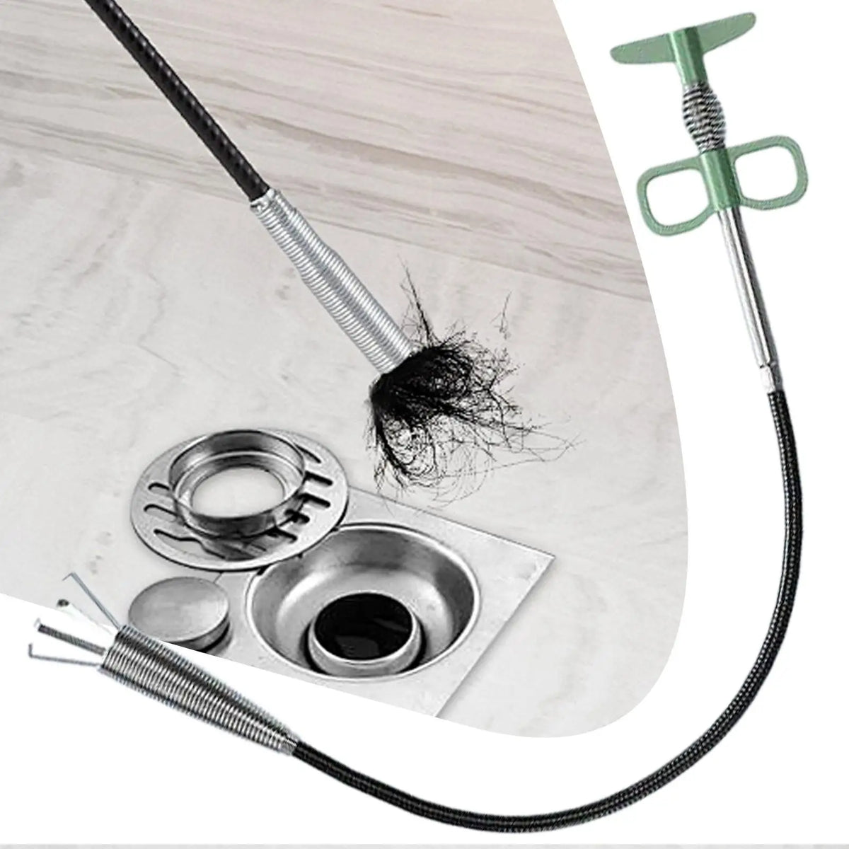Drain Snake 4-Claw Clog Remover – Pipe Unblocker Tool Drain Cleaning Tool Axl