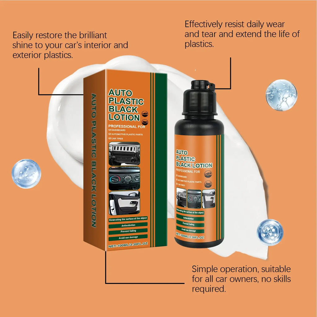 100ml Car Black Trim Restorer – Plastic & Rubber Renovator Car Trim Restorer Axl