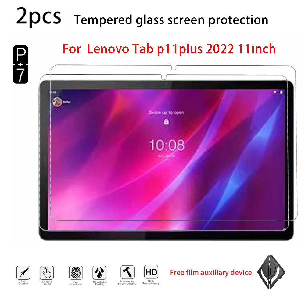 2-Pack Tempered Glass Screen Protector for Lenovo P11 & M10 Tablet Screen Protector Axl for P11plus(2022) 11