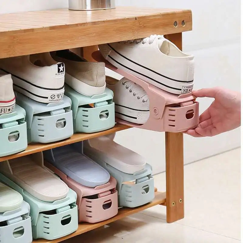 Adjustable Shoe Rack Organizer – Space-Saving Closet Stand Shoe Rack Organizer Axl