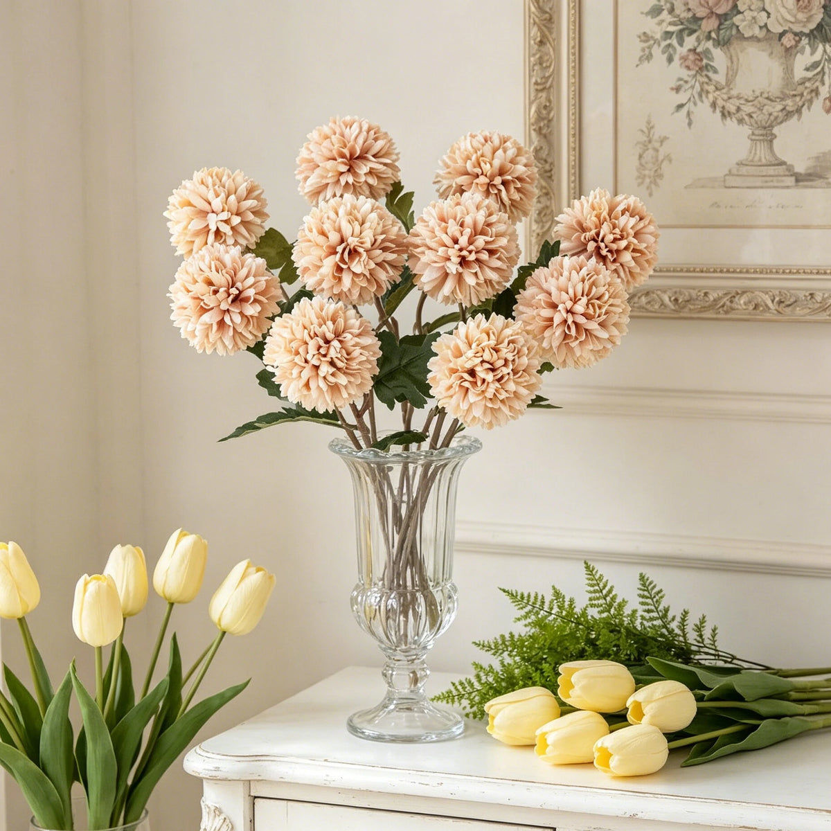 Artificial Silk Chrysanthemum Bouquet | Wedding & Home Decor Artificial Flower Bouquet Axl