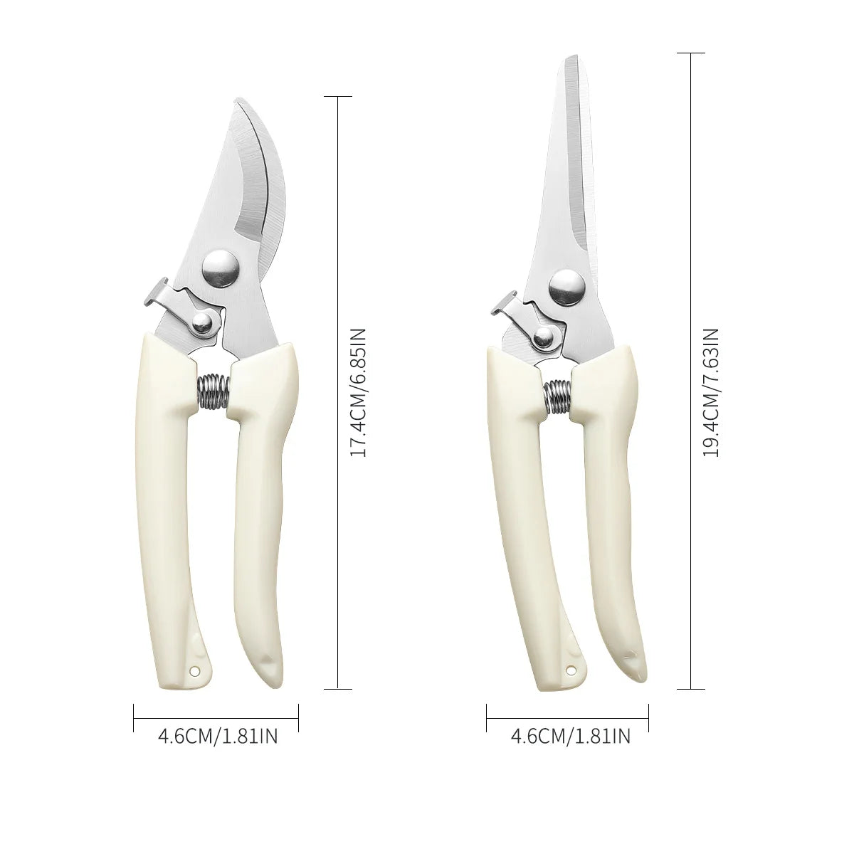 Stainless Steel Anvil Garden Pruner – Hand Pruning Shears Garden Pruning Shears Axl 2pcs