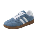 Women's Lace-Up Vulcanized Flat Sneakers | Fashion Tennis Shoes Women's Flat Sneakers Axl Blue 41