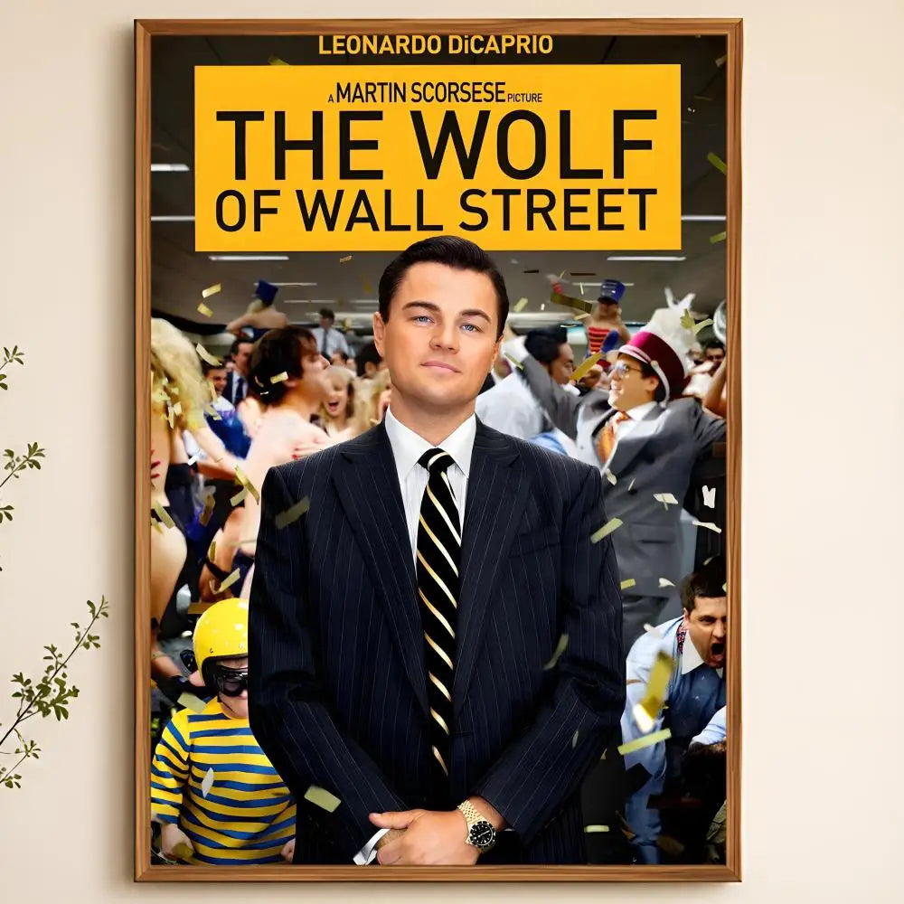 Wolf of Wall Street Movie Poster – Peel & Stick PVC Wall Art Movie Wall Poster Axl White01 30X40cmNoframe