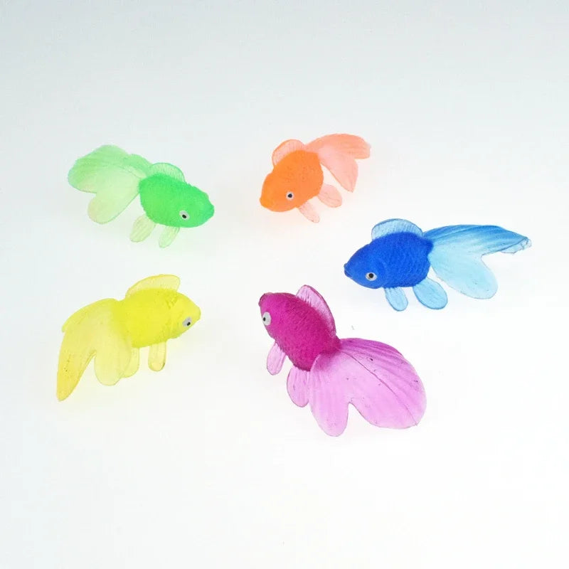 10-Piece Soft Rubber Goldfish Bath & Beach Toys for Kids Kids Bath Toys Axl