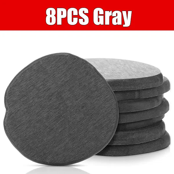 Diatomaceous Earth Coasters Set – Quick-Dry & Heat-Resistant Diatomite Coaster Set Axl 8PCS Gray