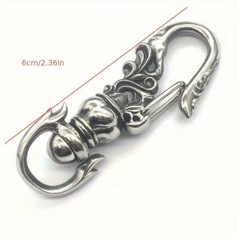 Stainless Steel Punk Carabiner Keychain | Lobster Clasp Key Hook Carabiner Keychain Axl