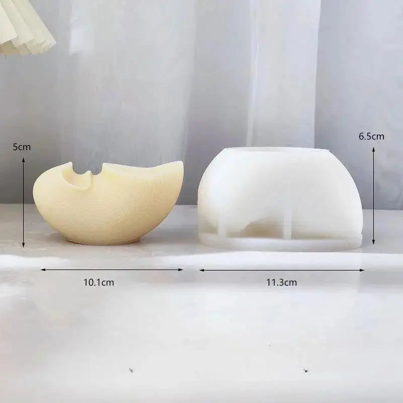 Wavy Fluted Silicone Candle Mold – Geometric DIY Wax Mould Silicone Candle Mold Axl
