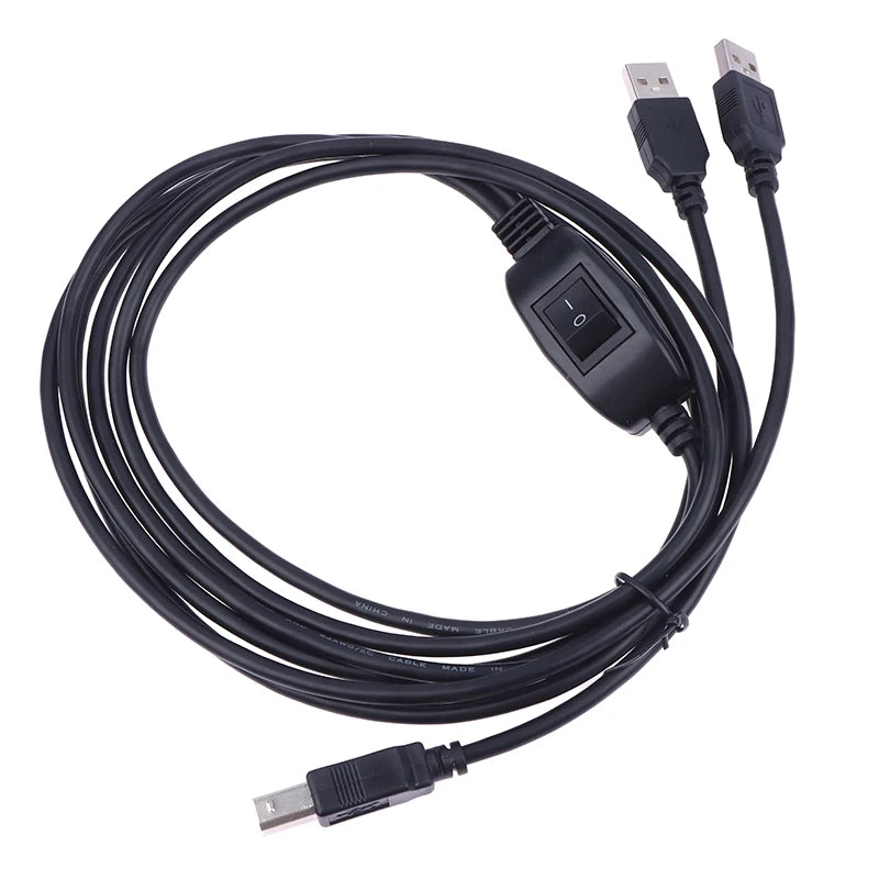 2-in-1 USB A to B Printer Splitter Cable for 2 Computers USB Printer Cable Axl