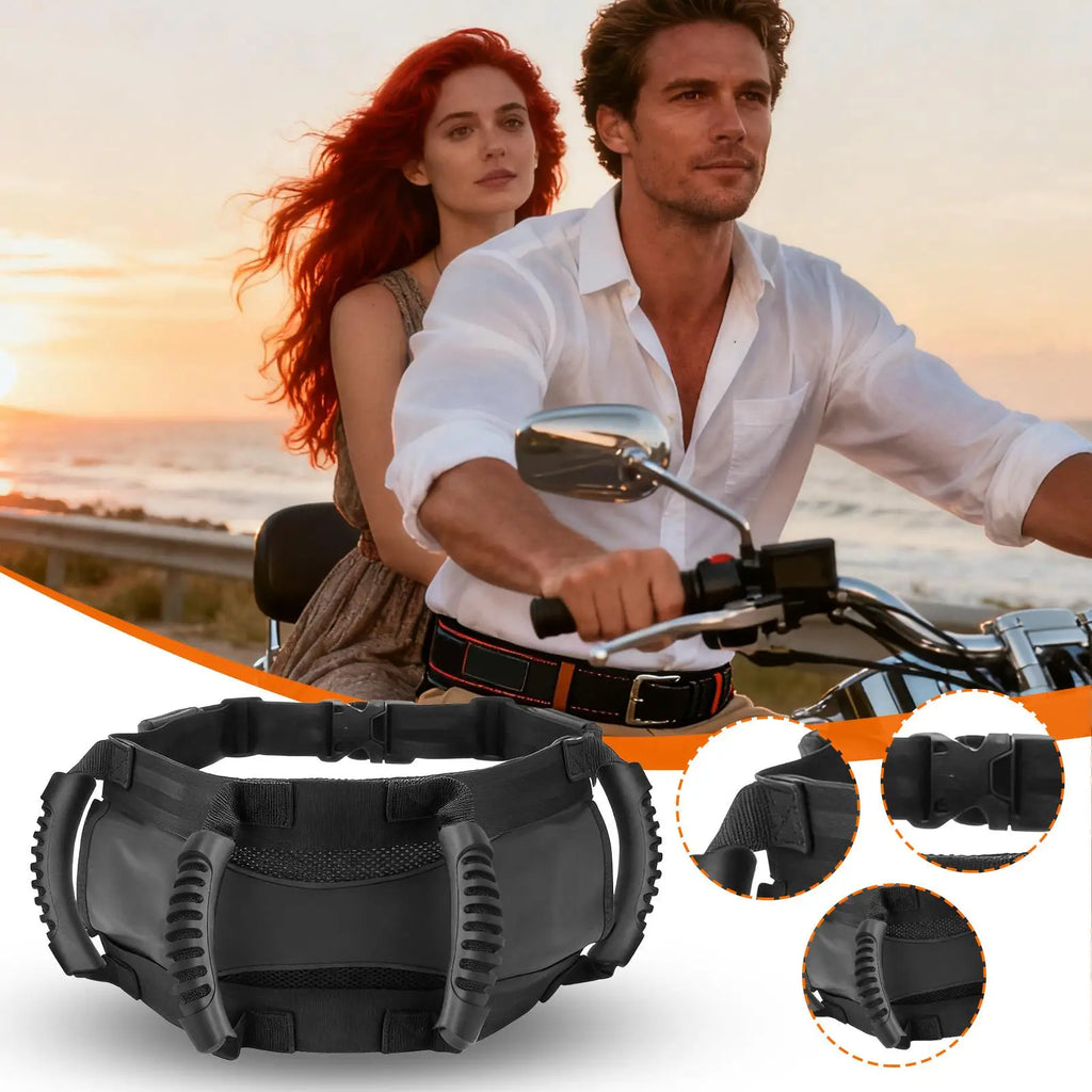 Motorcycle Passenger Safety Strap – Adjustable Grip for Kids & Adults Motorcycle Passenger Strap Axl Default Title