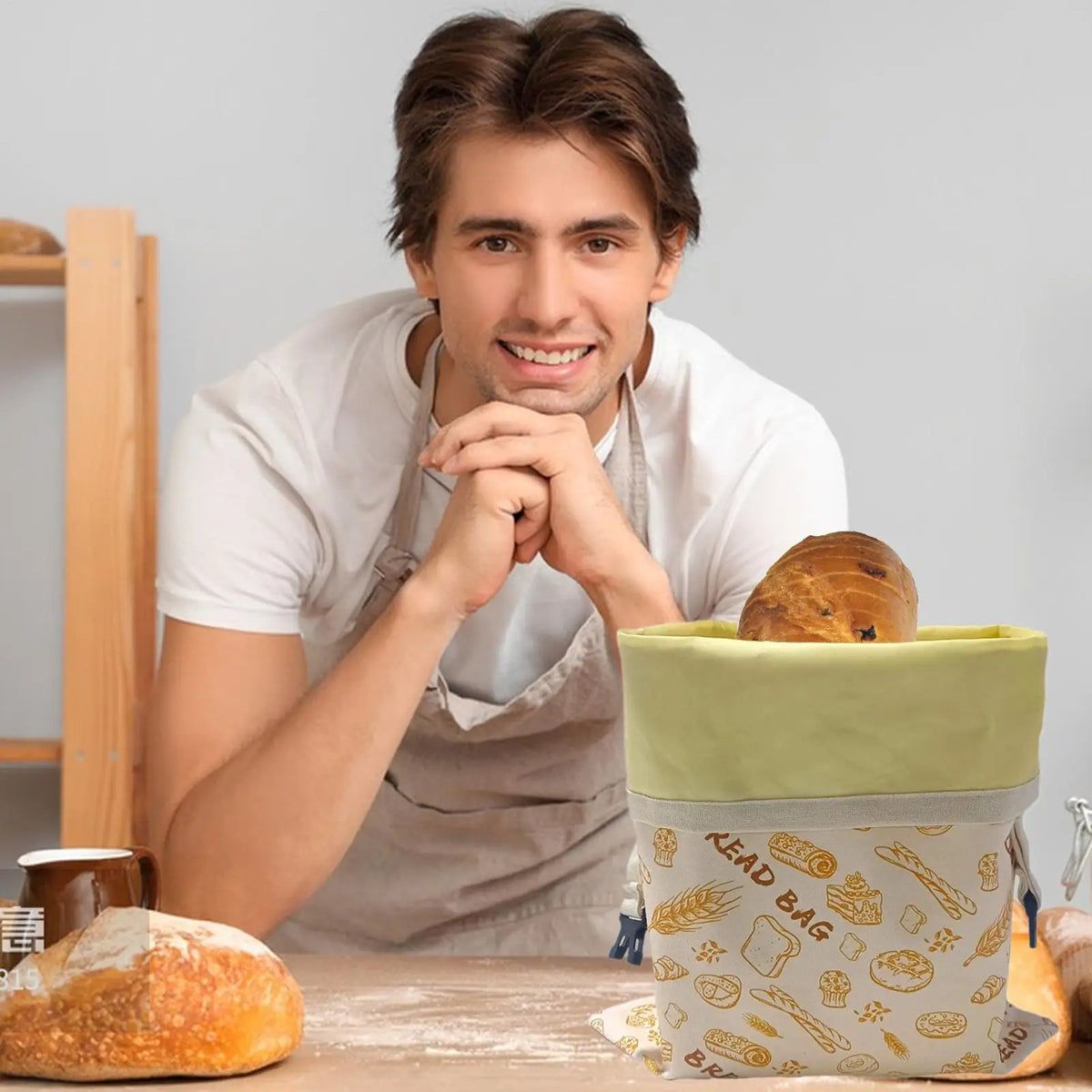 Reusable Beeswax Bread Bag – Double-Layer Loaf Freshness Bag Bread Storage Bag Axl
