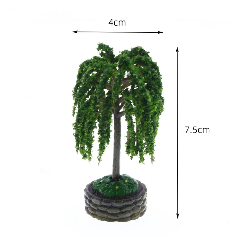1:12 Dollhouse Mini Flower Tree | Micro Landscape Decor Prop Dollhouse Miniature Axl A2