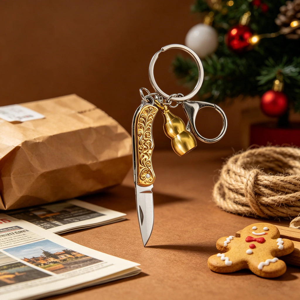 Compact Mini Folding Knife – EDC Keychain Utility Tool Folding Pocket Knife Axl