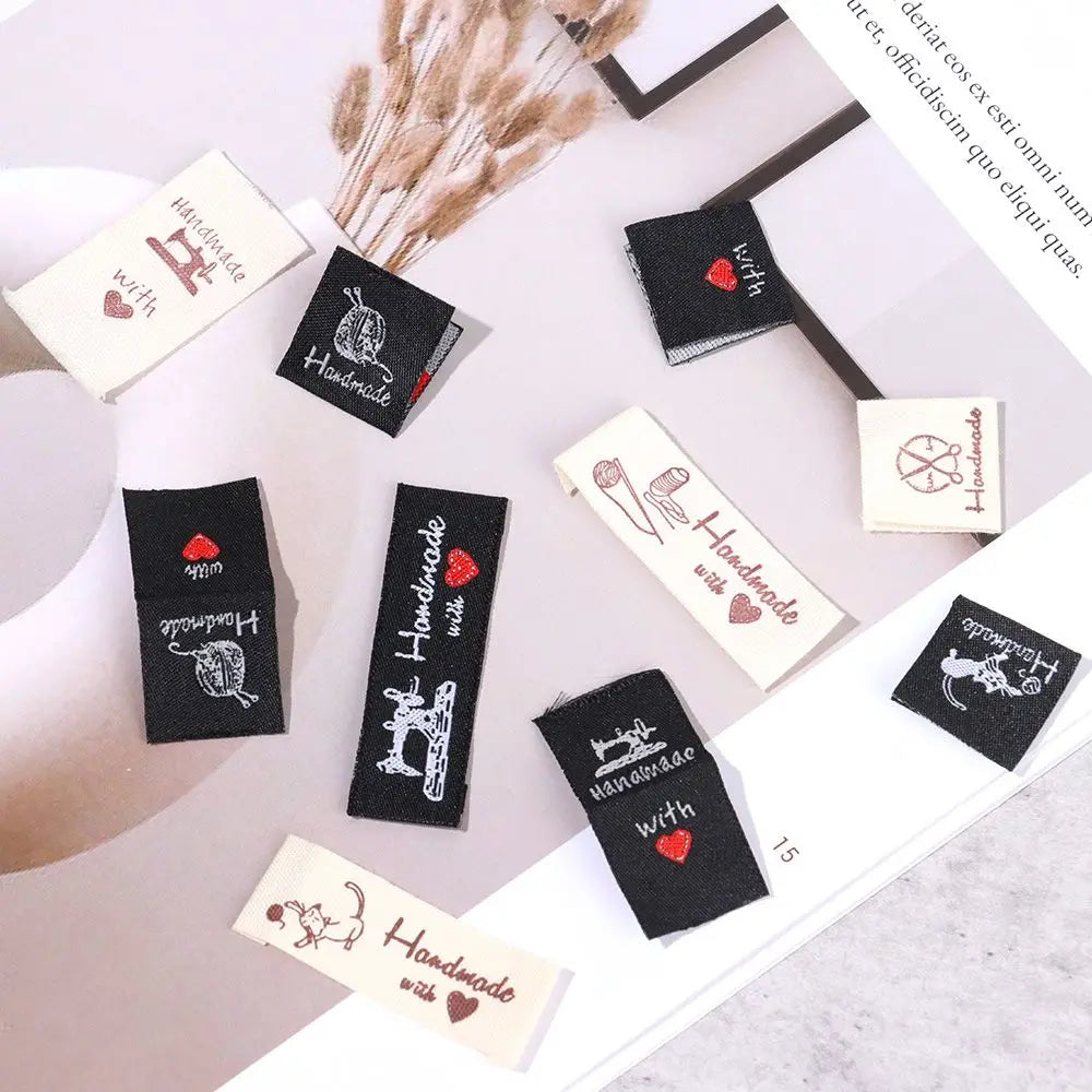 50 PCS Handmade With Love Embroidered Clothing Labels – Cat & Heart Clothing Labels Axl