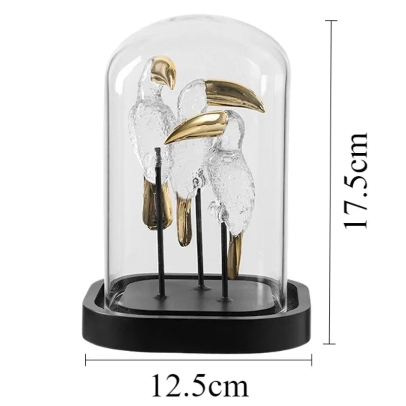 Modern Luxury Animal Miniature Sculpture – Elegant Home Décor Decorative Sculpture Axl Bird-Small