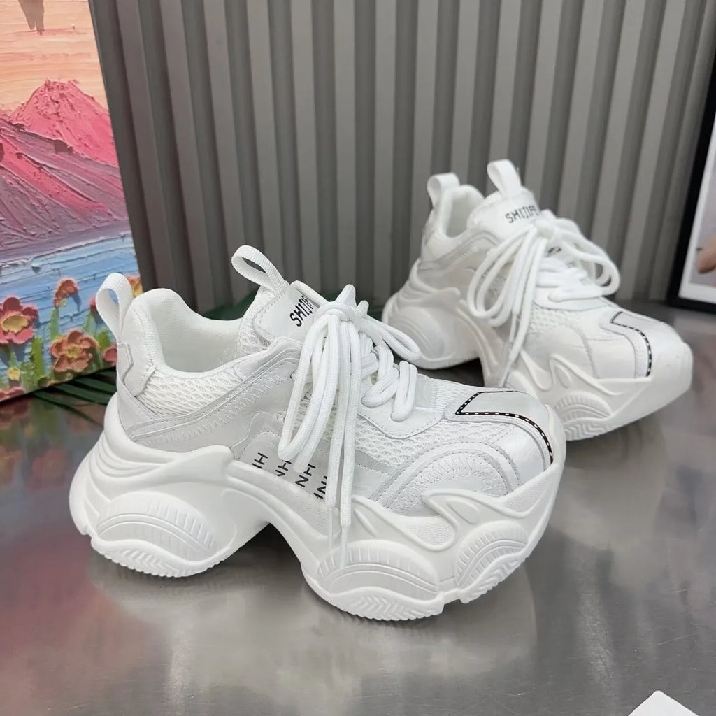 Women's Chunky Platform Sneakers – Height-Boosting Dad Shoes Platform Sneakers Axl White 39