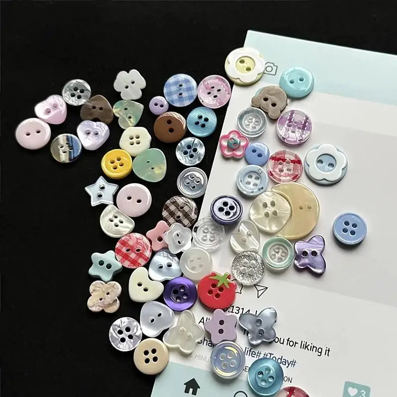 10 Pcs Random Cute Plastic Sewing Buttons for DIY Crafts Craft Sewing Buttons Axl