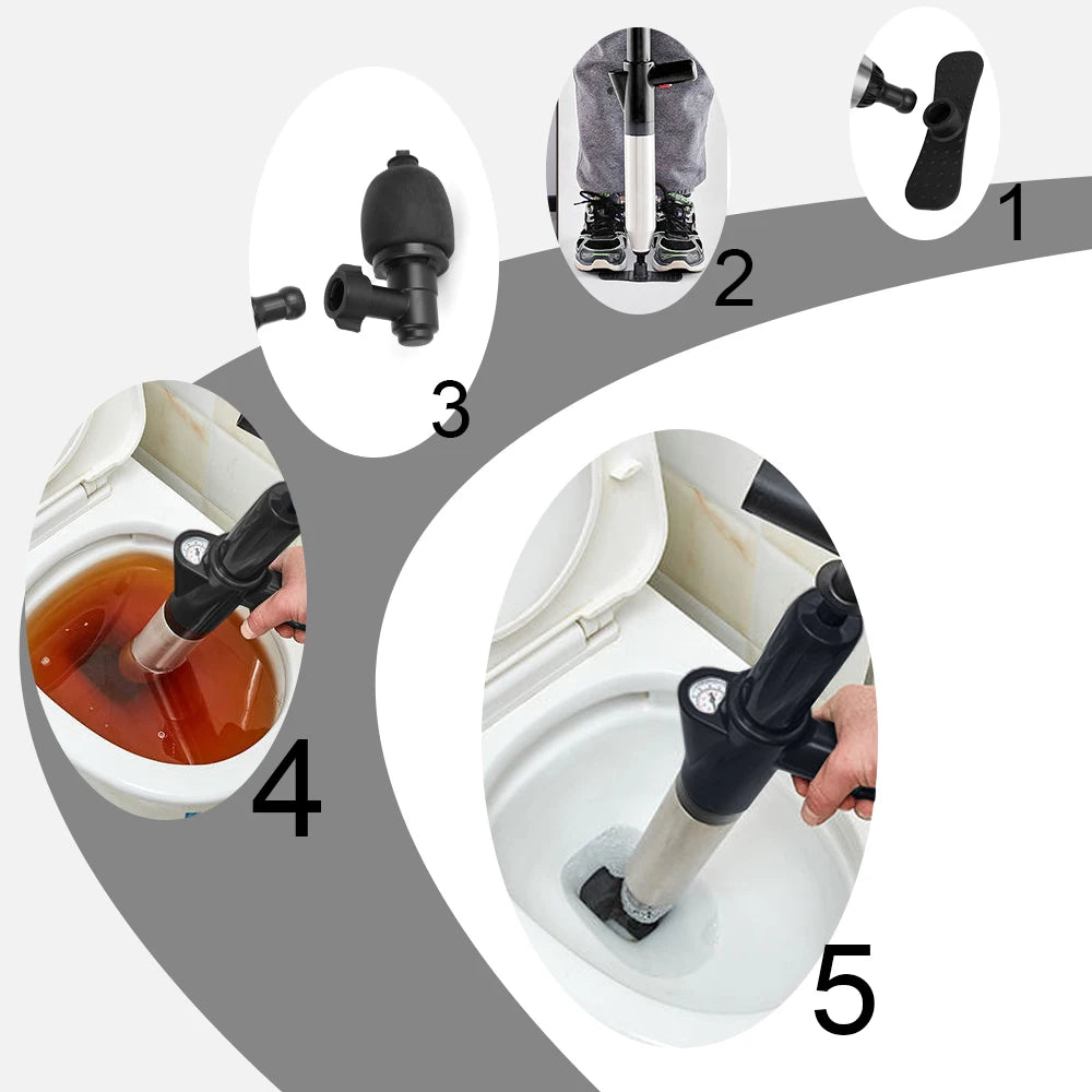 High-Pressure Air Drain Blaster – Toilet & Pipe Clog Remover Air Drain Blaster Axl