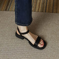 Women's Low Heel Gladiator Sandals – Buckle Strap Summer Shoes Women's Sandals Axl black 38