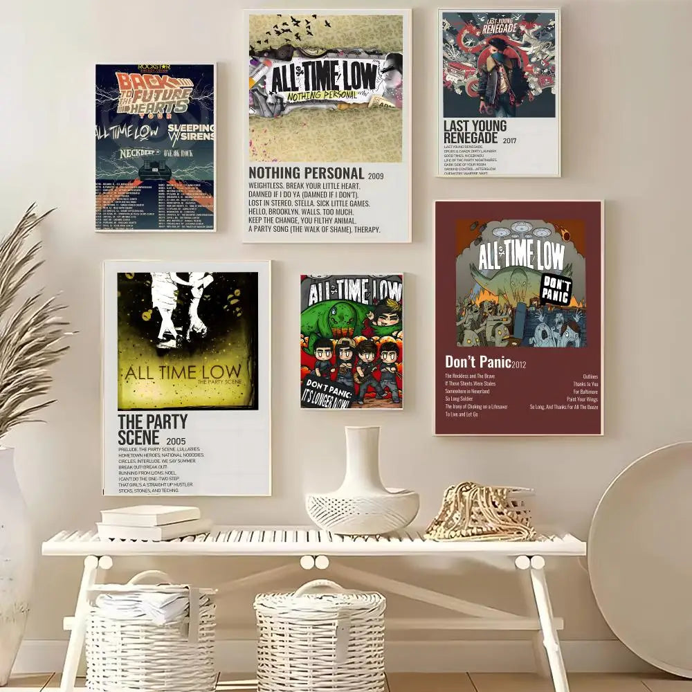 All Time Low Rock Band Poster – HD Self-Adhesive Waterproof Music Wall Poster Axl