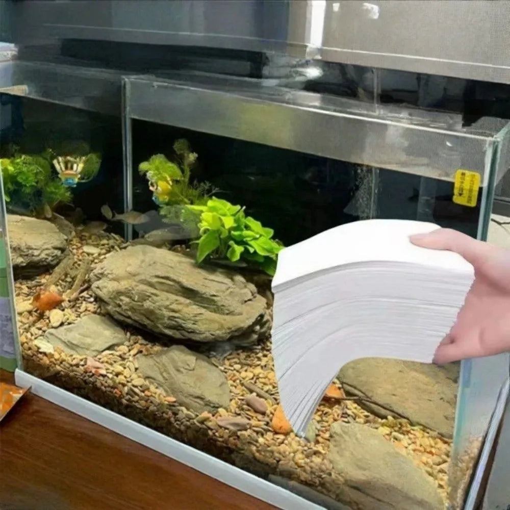 50-Pack Aquarium Filter Paper – Non-Woven Water Purification Pads Aquarium Filter Media Axl