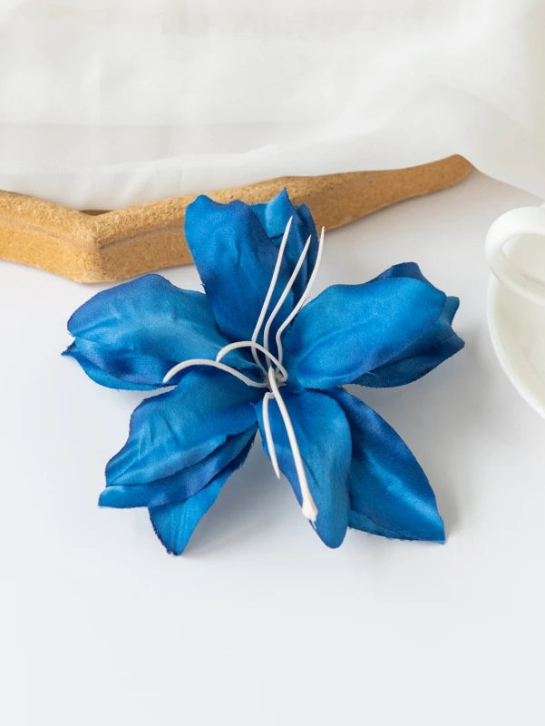 Silk Lily Artificial Flowers 20/40 Pcs – Wedding & Home Décor Artificial Silk Flowers Axl Blue 40 PCS