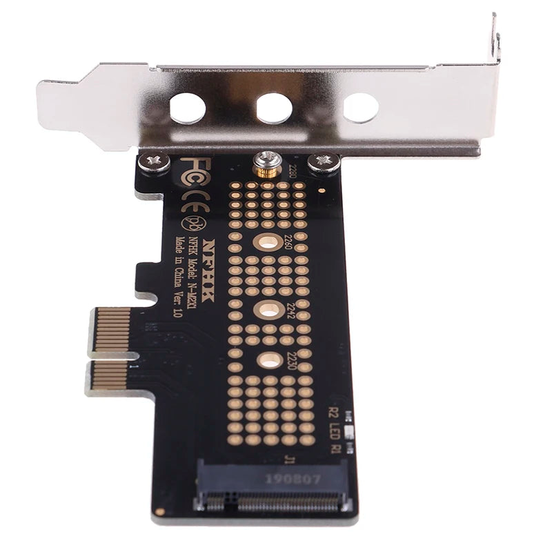 M.2 NVMe NGFF SSD to PCIe x1 Adapter Card + Half-Height Bracket SSD Adapter Card Axl