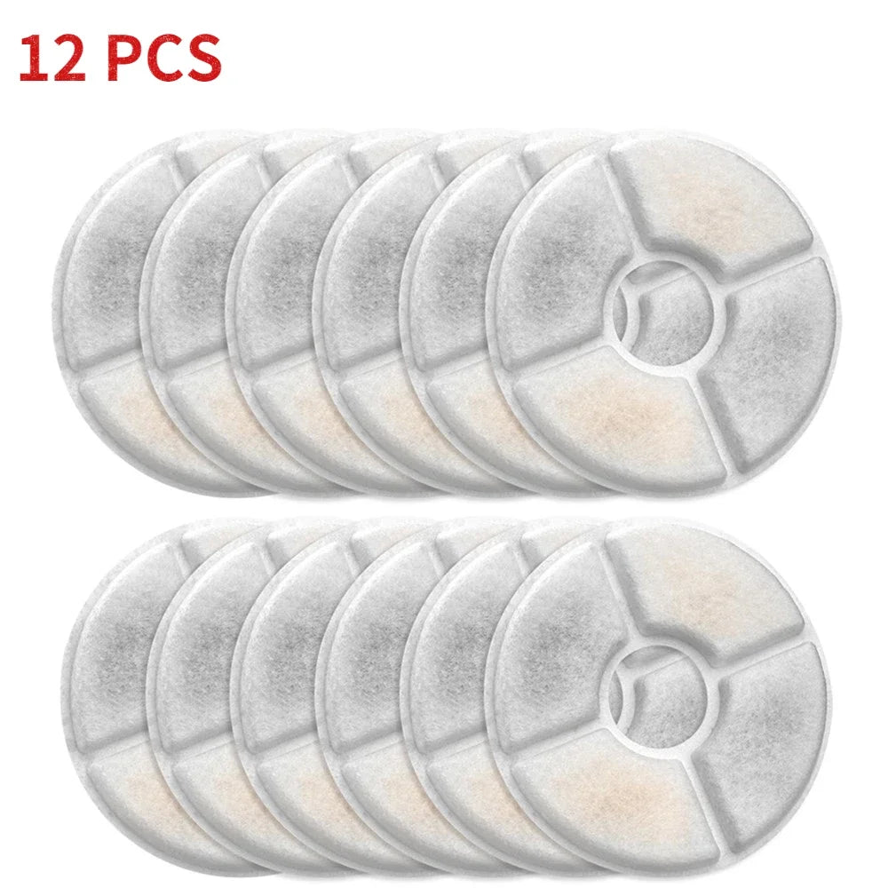 Cat Water Fountain Replacement Filters 6/10/12 Pack – 2.4L Pet Fountain Filter Axl 12 PCS