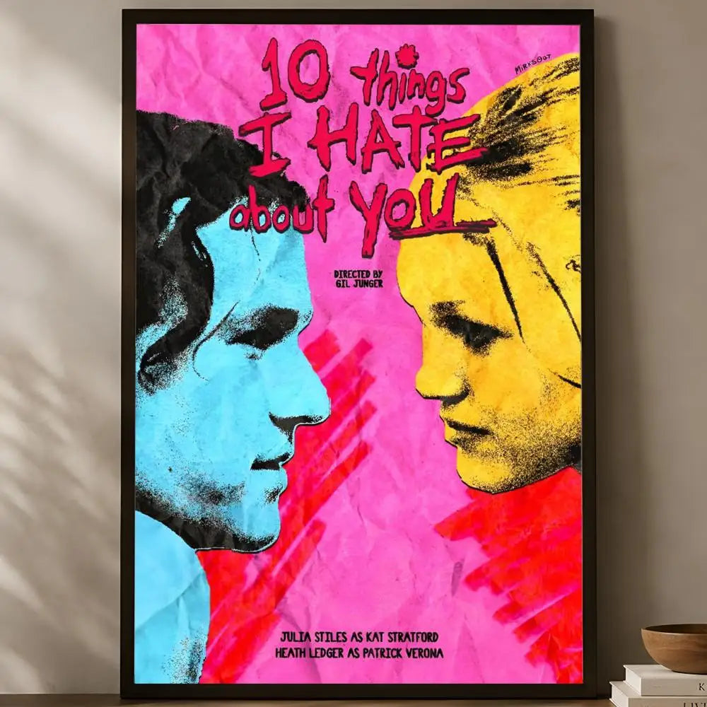 10 Things I Hate About You Poster – HD PVC Self-Stick Wall Art Movie Wall Poster Axl White05 30X40cmNoframe