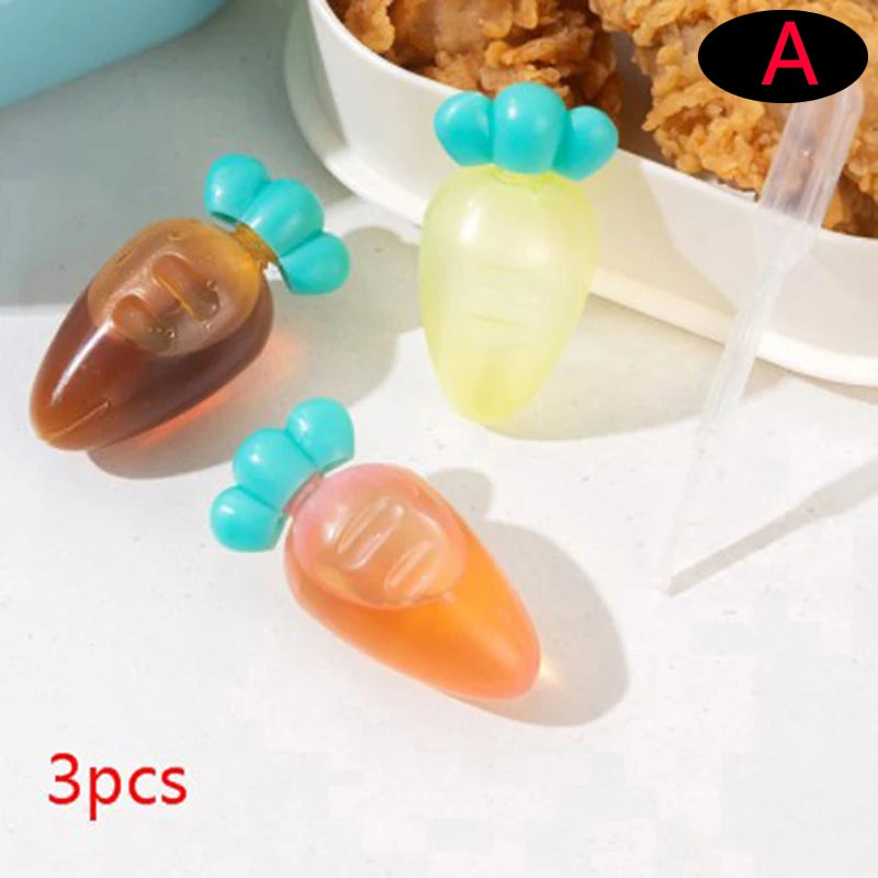 Mini Condiment Squeeze Bottles – Portable Sauce Jars Set 3/4 Pc Condiment Squeeze Bottles Axl A 3pcs