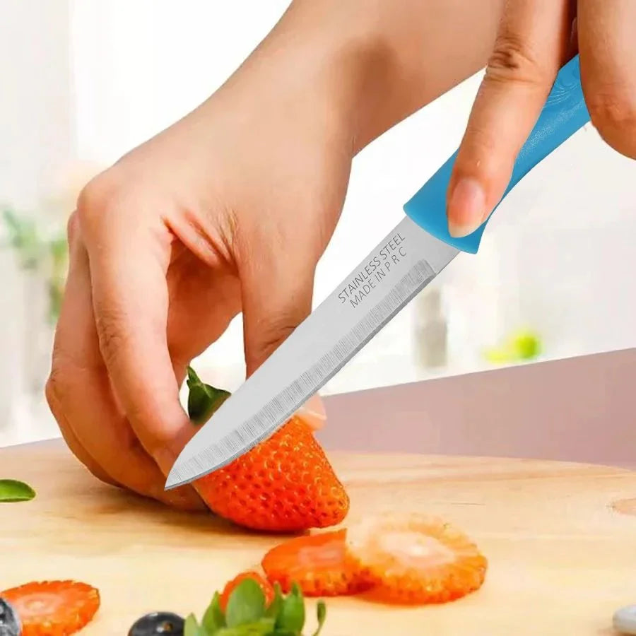 3-Piece Stainless Steel Fruit Knife & Peeler Set | Kitchen Kitchen Knife Set Axl