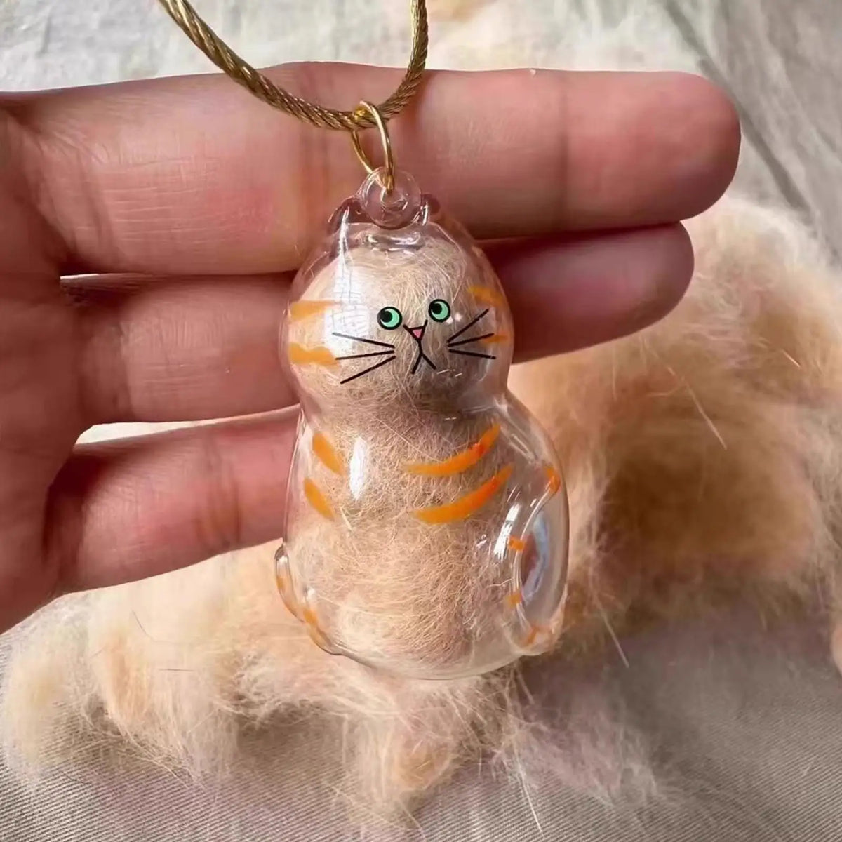 Cat Hair Storage Pendant Keychain – Pet Memorial Keepsake Pet Memorial Keychain Axl