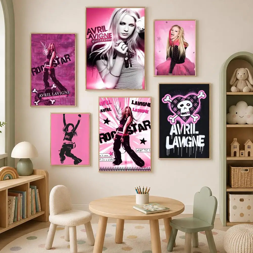 Avril Lavigne HD Self-Stick PVC Wall Poster | Home Decor Wall Art Poster Axl