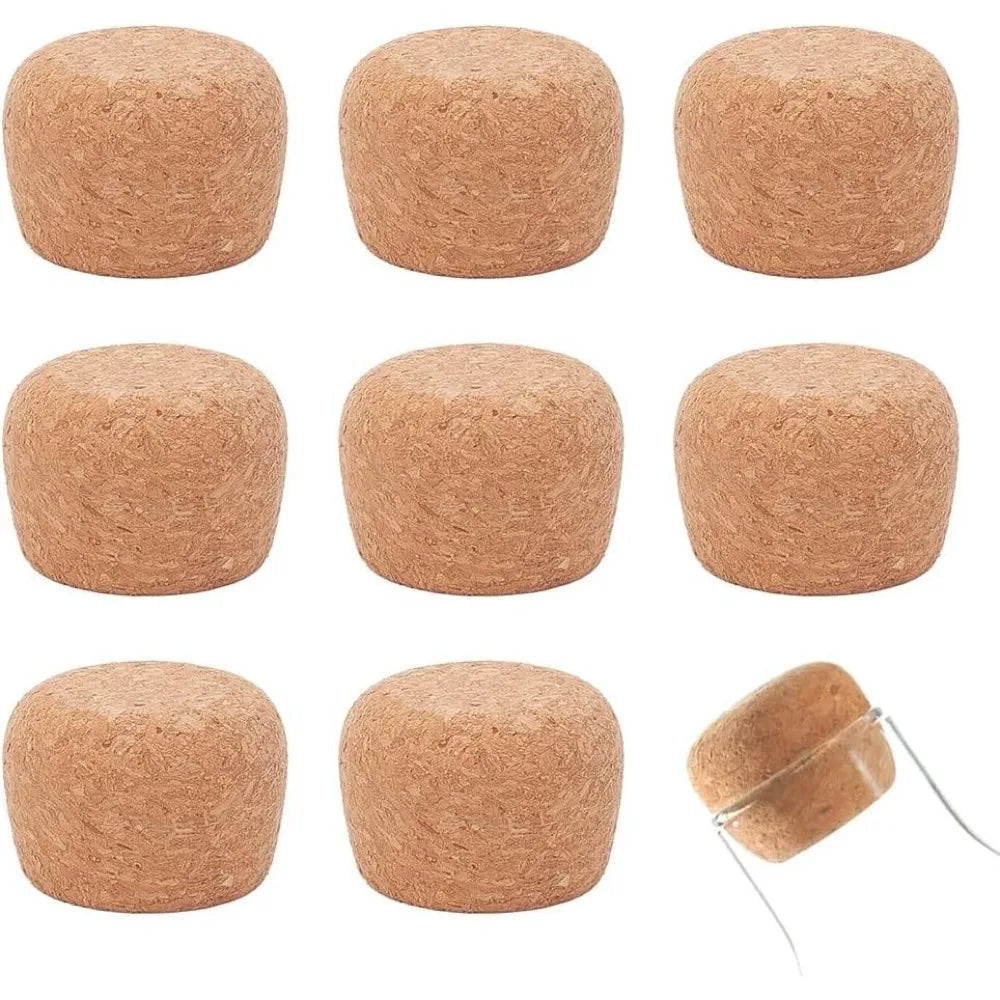8-Pack Tapered Wooden Cork Bottle Stoppers – 1.8–2.1 Inch Lids Cork Bottle Stoppers Axl AECH04-18704