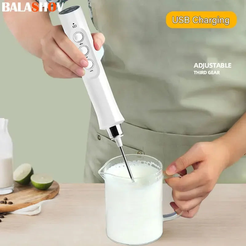 BALASHOV 3-in-1 Rechargeable Handheld Milk Frother & Coffee Wand Milk Frother Axl