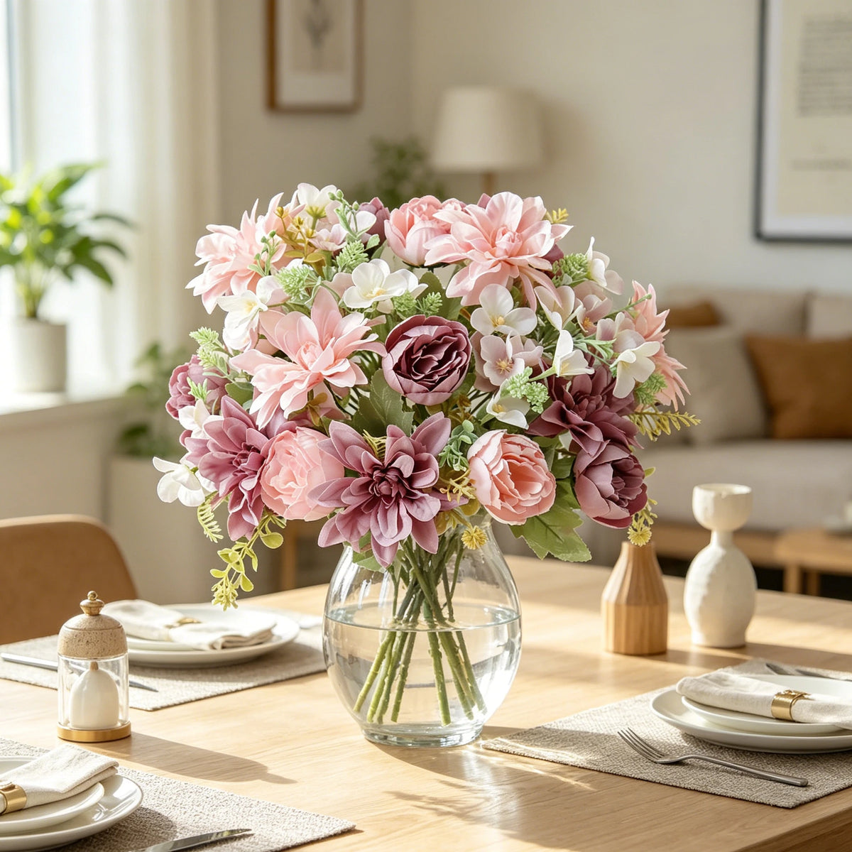 Silk Dahlia Peony Artificial Flowers – Wedding & Home Décor Artificial Silk Flowers Axl