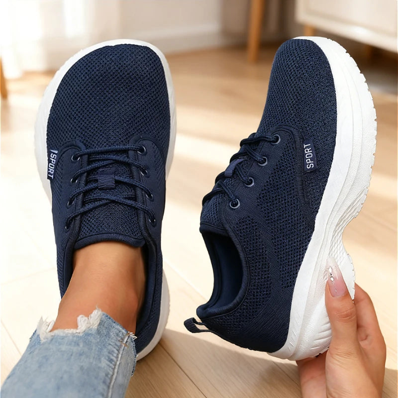 ZULIWAGN Women's Platform Sneakers – Breathable Wide Toe Shoe Platform Sneakers Axl