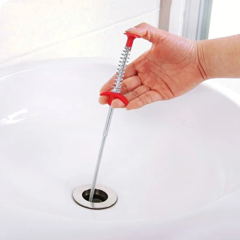 60cm Flexible Drain Snake Hair Catcher & Grabber Tool Drain Cleaning Tool Axl