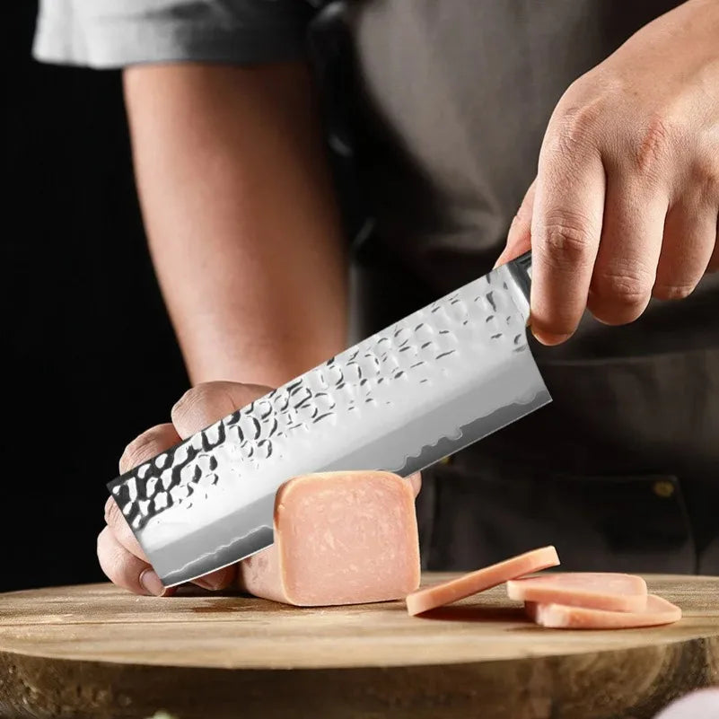 InLeung Chef Cleaver Knife – Stainless Steel Wood Handle Chef Cleaver Knife Axl