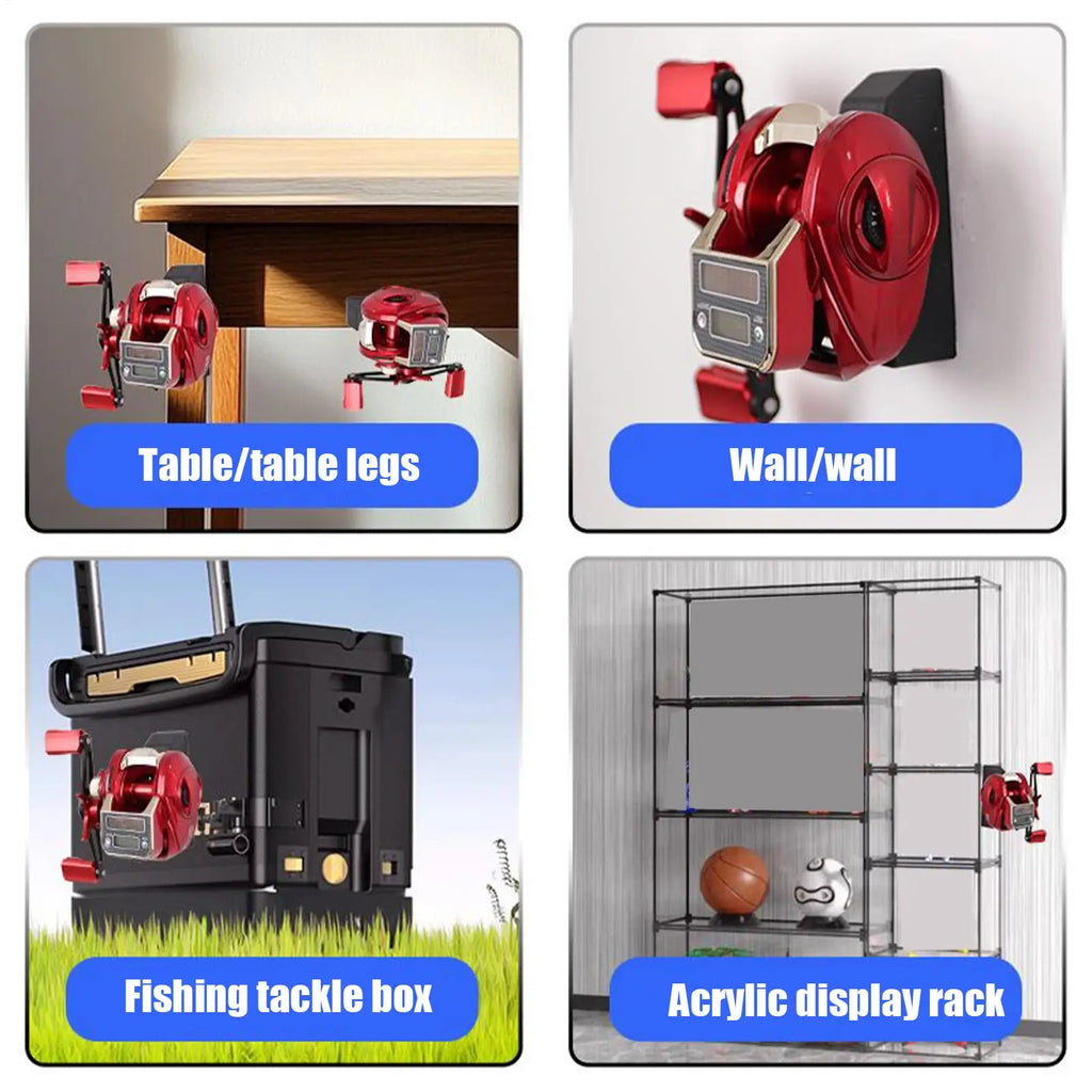 Fishing Reel Wall Mount Holder – ABS Storage Rack with Screws Reel Storage Holder Axl
