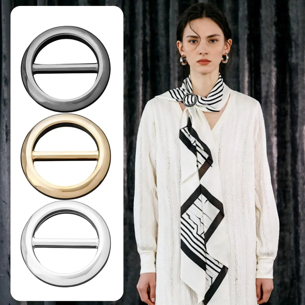Metal Scarf Rings & Slides for Women – 3-Pack Zinc Alloy Clips Scarf Ring Clips Axl Default Title