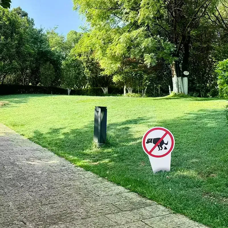 No Dog Poop Yard Sign – Waterproof Outdoor Garden Stake Yard Warning Sign Axl