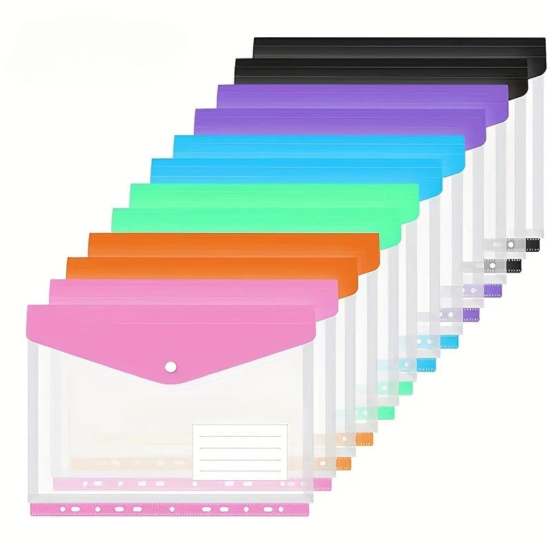 A4 Expanding File Folders 11-Ring Binder Pockets | 6 & 12 Pack Expanding File Folders Axl