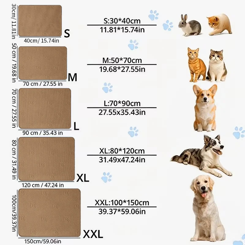 Dog & Cat Cooling Mat – Ice Silk Pet Bed | All Sizes Pet Cooling Mat Axl