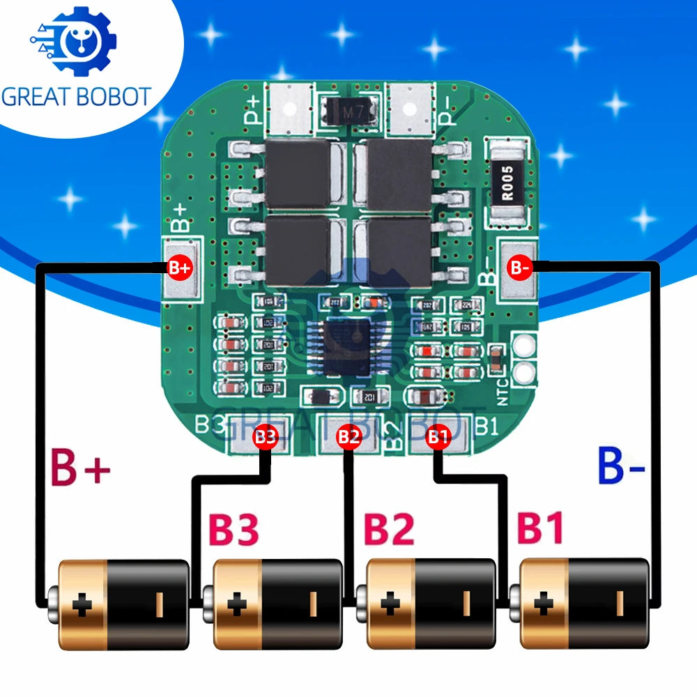 4S 14.8V/16.8V 20A Li-Ion BMS PCM Battery Protection Board Battery Protection Board Axl Default Title