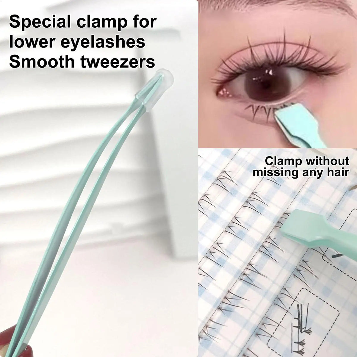 Non-Slip Eyelash Cluster Applicator Tweezers | Lash Tool Eyelash Applicator Tool Axl