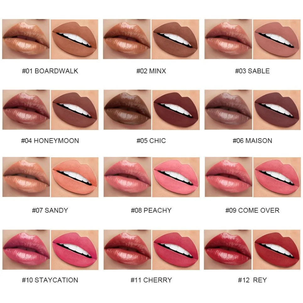 2-in-1 Mirror Lip Glaze & Matte Lipstick | Vegan Wholesale Liquid Lip Gloss Axl