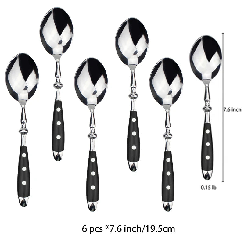 Stainless Steel Cutlery Set – Fork, Spoon & Steak Knife Stainless Steel Cutlery Set Axl 6 Pc table spoon China Mainland