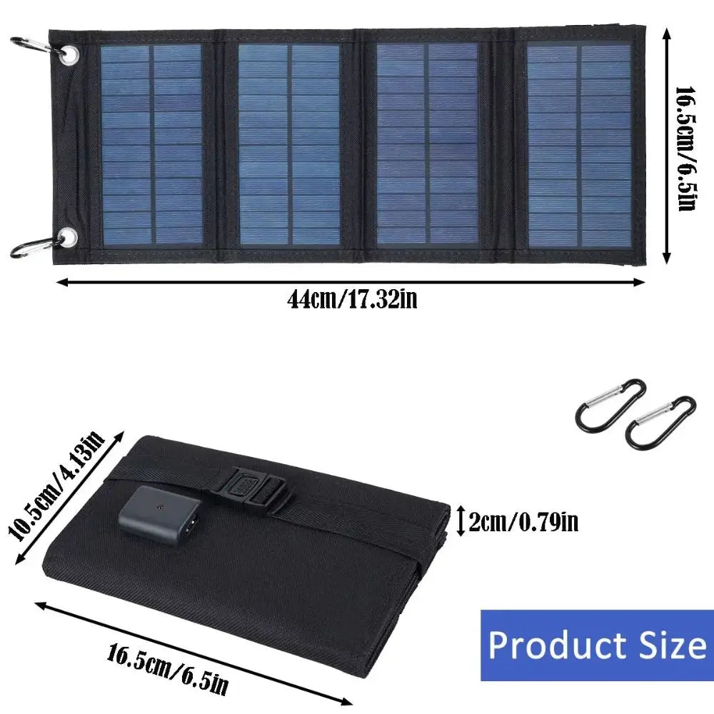 20W Foldable Solar Panel – Waterproof USB Portable Charger Foldable Solar Panel Axl