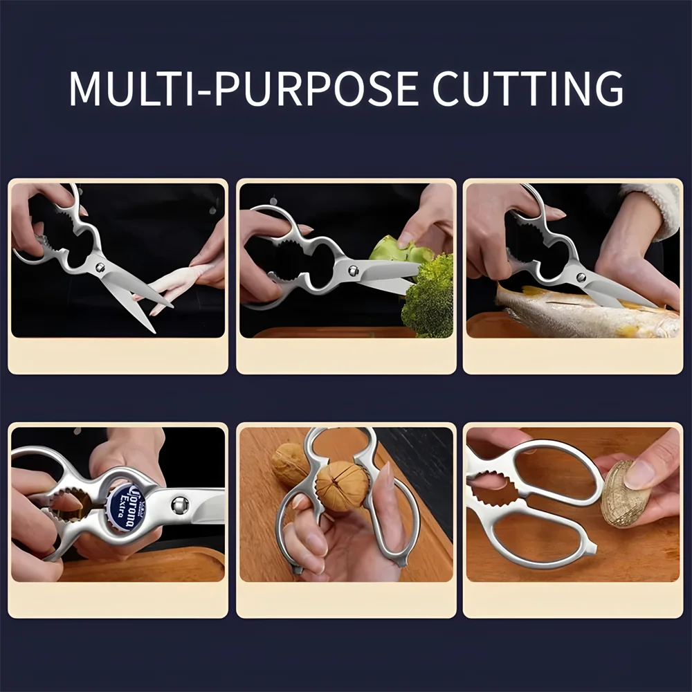 Multi-Functional Kitchen Scissors – Heavy-Duty Cooking Shears Kitchen Scissors Axl